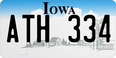 IA license plate ATH334