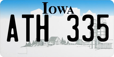 IA license plate ATH335