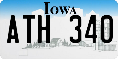 IA license plate ATH340