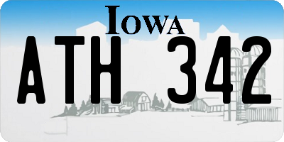 IA license plate ATH342