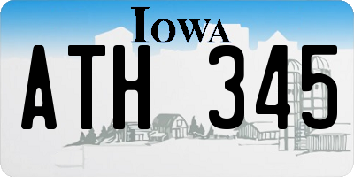 IA license plate ATH345