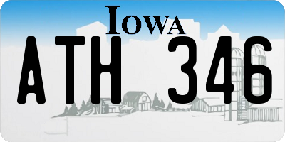 IA license plate ATH346