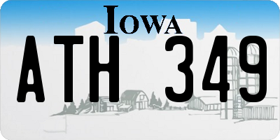 IA license plate ATH349