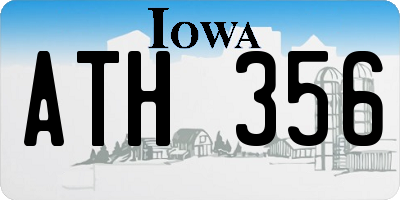 IA license plate ATH356