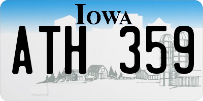 IA license plate ATH359