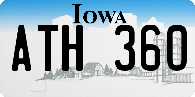 IA license plate ATH360