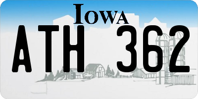 IA license plate ATH362