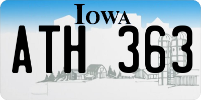IA license plate ATH363