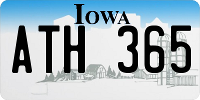 IA license plate ATH365