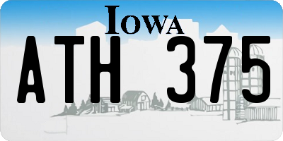 IA license plate ATH375