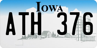 IA license plate ATH376