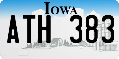 IA license plate ATH383