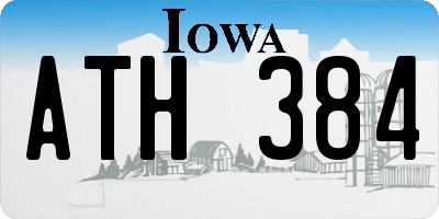 IA license plate ATH384