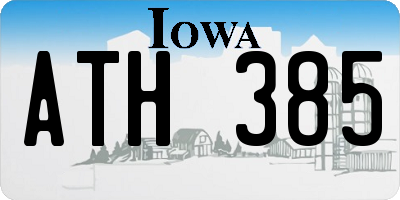 IA license plate ATH385