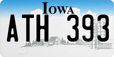 IA license plate ATH393