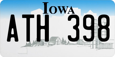 IA license plate ATH398