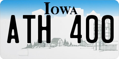 IA license plate ATH400