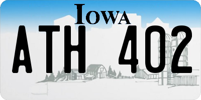 IA license plate ATH402