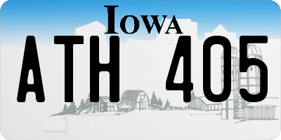 IA license plate ATH405
