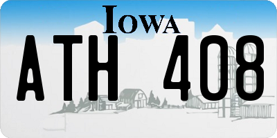 IA license plate ATH408