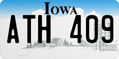 IA license plate ATH409