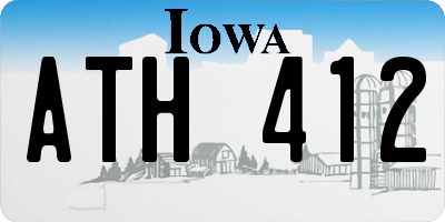 IA license plate ATH412