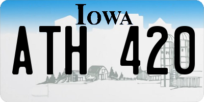 IA license plate ATH420