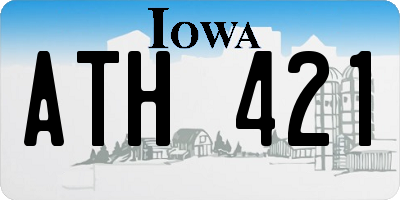 IA license plate ATH421