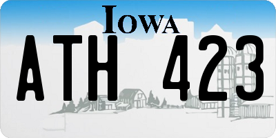 IA license plate ATH423