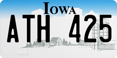 IA license plate ATH425