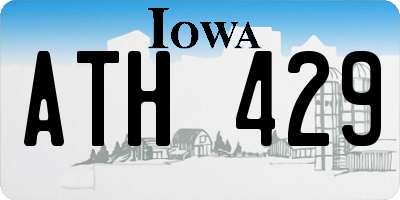 IA license plate ATH429