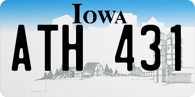 IA license plate ATH431