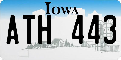 IA license plate ATH443