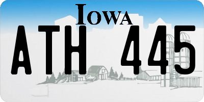 IA license plate ATH445
