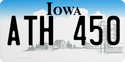 IA license plate ATH450