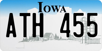 IA license plate ATH455