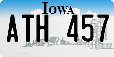 IA license plate ATH457