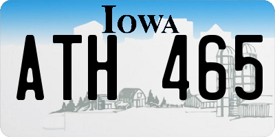 IA license plate ATH465