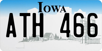 IA license plate ATH466