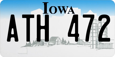 IA license plate ATH472