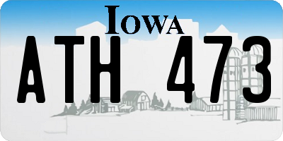 IA license plate ATH473