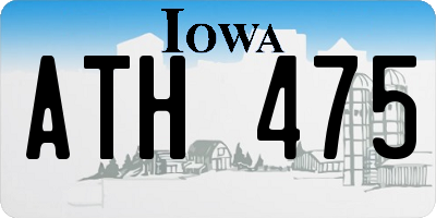 IA license plate ATH475
