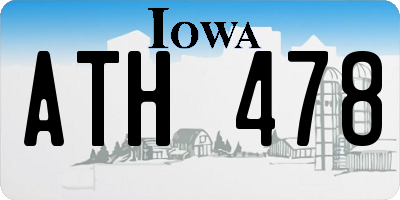IA license plate ATH478