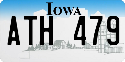 IA license plate ATH479