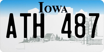 IA license plate ATH487