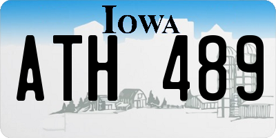 IA license plate ATH489