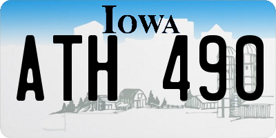 IA license plate ATH490
