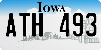 IA license plate ATH493