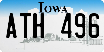 IA license plate ATH496