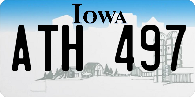 IA license plate ATH497
